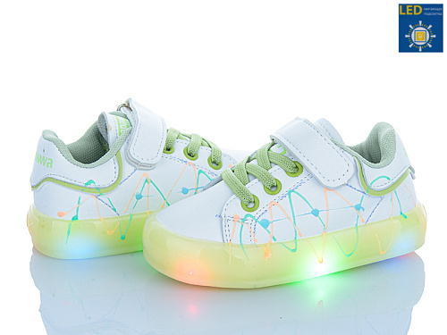 Кроссовки Apawwa NC57-1 green LED в магазине Фонтан Обуви