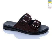 Шлепанцы Sali 191 шоколад з чор-п. в магазине Фонтан Обуви