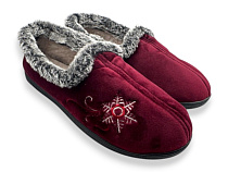 Тапочки Rai Shoes 2202 бордовий в магазине Фонтан Обуви