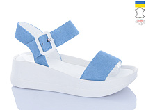 Босоножки Sali 1721 блакитний з біл-п. в магазине Фонтан Обуви