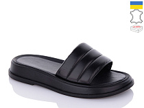 Шлепанцы Garti 0114 чорний шкіра в магазине Фонтан Обуви