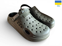 Кроксы Rai Shoes 516-017 хакі в магазине Фонтан Обуви