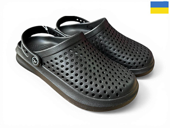 Кроксы Rai Shoes 504 чорний в магазине Фонтан Обуви