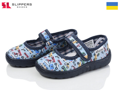 Тапочки Slipers Сад машинка блакитний в магазине Фонтан Обуви