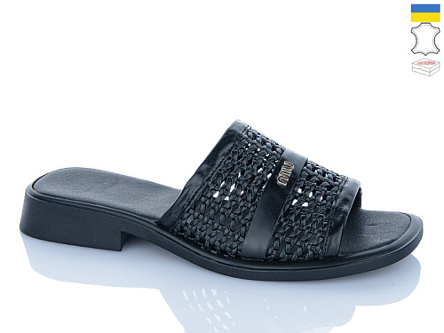 Шлепанцы Sali 888 чорний к чор-п. в магазине Фонтан Обуви