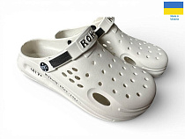 Кроксы Rai Shoes 517-09 бежевий в магазине Фонтан Обуви