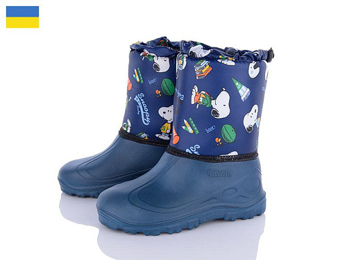 Сапоги Demur СПП Снупі т.синій-2025 в магазине Фонтан Обуви