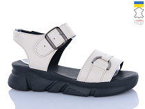 Босоножки Sali 1718-4 бежевий чор-п в магазине Фонтан Обуви