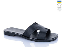 Шлепанцы Garti 64 чорний шкіра в магазине Фонтан Обуви