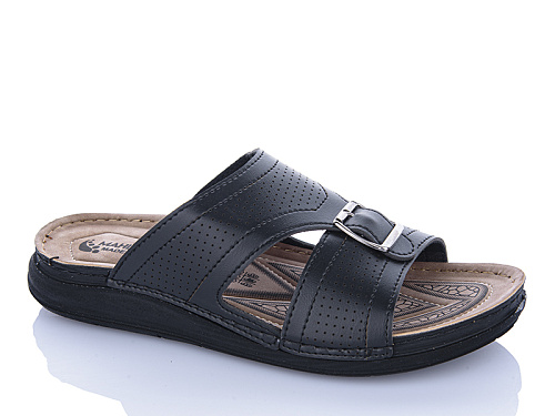 Шлепанцы Oskar 01-36 чорний в магазине Фонтан Обуви