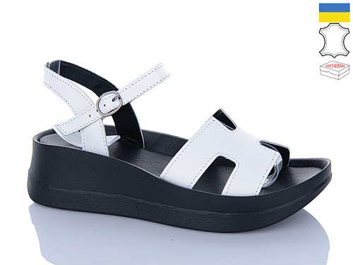 Босоножки Sali 513-25 білий чор-п. в магазине Фонтан Обуви