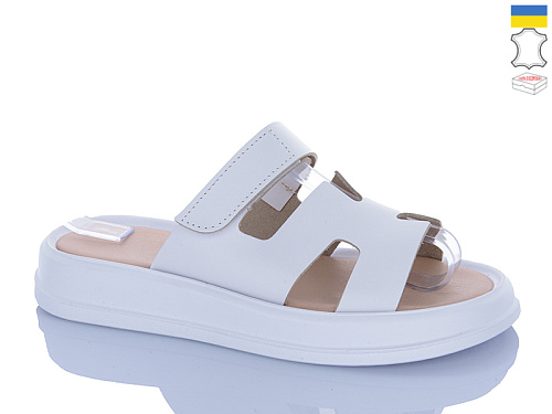 Шлепанцы Sali 6 білий к біл-п. в магазине Фонтан Обуви