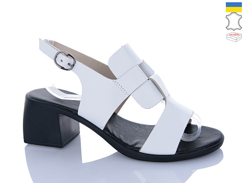 Босоножки Sali 160 білий чор-п. в магазине Фонтан Обуви