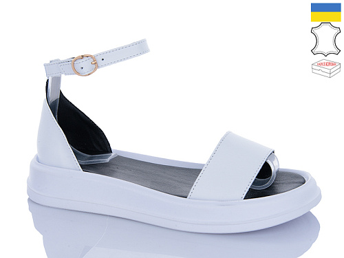 Босоножки Garti 0183 білий шкіра в магазине Фонтан Обуви
