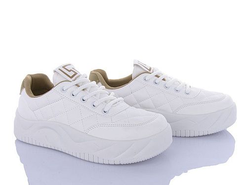 Кроссовки Violeta 149-55 white-khaki в магазине Фонтан Обуви