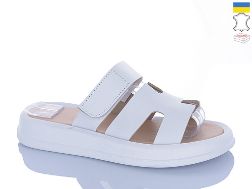 Шлепанцы Sali 8 білий к біл-п. в магазине Фонтан Обуви