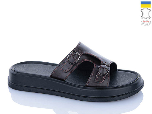 Шлепанцы Sali 11 шоколад к чор-п. в магазине Фонтан Обуви