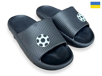 Шлепанцы Rai Shoes 022 мяч чорний в магазине Фонтан Обуви
