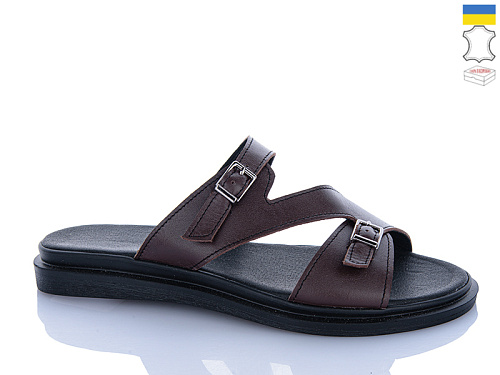 Шлепанцы Sali 53 коричневий к чор-п. в магазине Фонтан Обуви