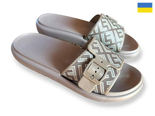 Шлепанцы Rai Shoes DS841 тауп в магазине Фонтан Обуви