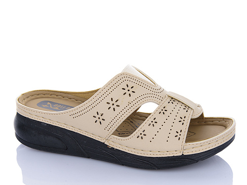 Шлепанцы Sali One 810 бежевий в магазине Фонтан Обуви