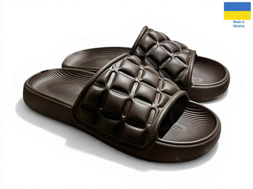 Шлепанцы Rai Shoes 116 шоколад в магазине Фонтан Обуви