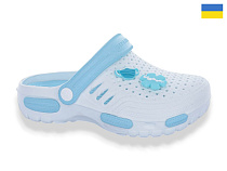 Кроксы Успіх CD48 білий-бірюза в магазине Фонтан Обуви