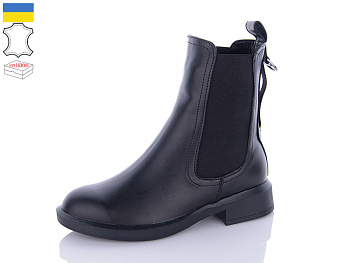 Ботинки Qq Shoes 116 чорний в магазине Фонтан Обуви