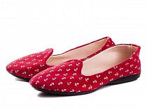Тапочки Demur 2852 якорь красный в магазине Фонтан Обуви