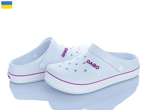 Кроксы Roks 419 білий-бузок в магазине Фонтан Обуви