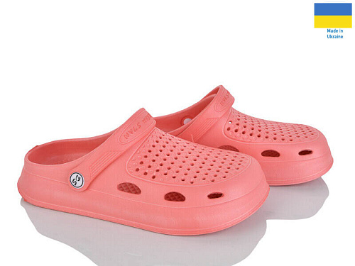 Кроксы Rai Shoes Сабо08 корал в магазине Фонтан Обуви