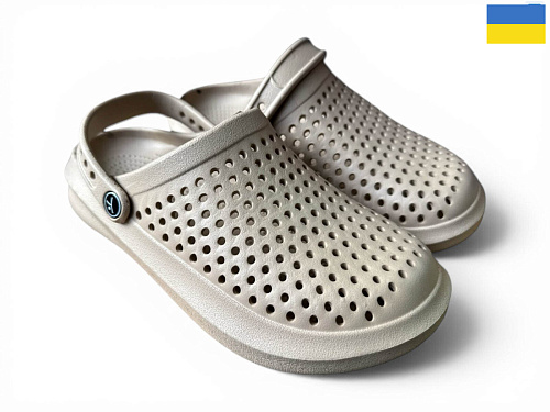 Кроксы Rai Shoes 204 бежевий в магазине Фонтан Обуви