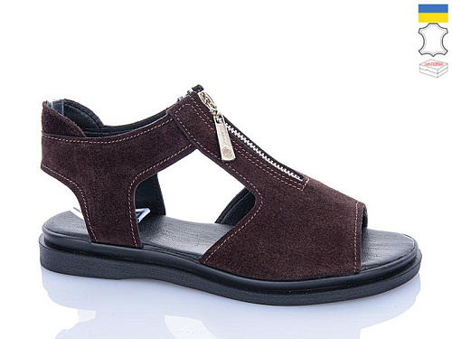 Босоножки Garti 0127 коричневий замш в магазине Фонтан Обуви