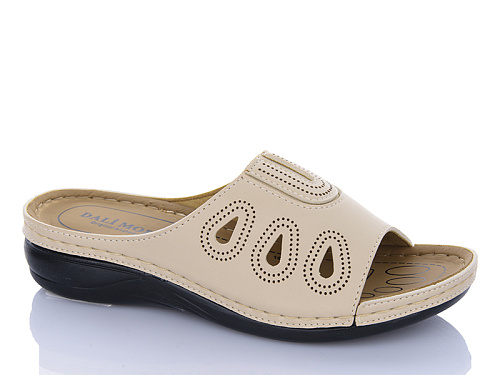 Шлепанцы Sali One 201-48 бежевий в магазине Фонтан Обуви