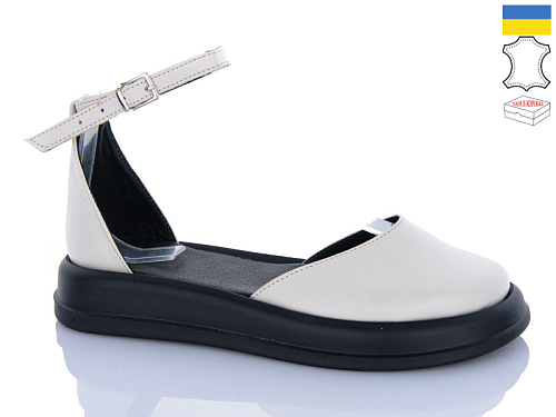 Туфли Sali 2222 бежевий чор-п. в магазине Фонтан Обуви