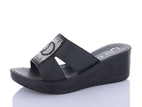 Шлепанцы Sali One 0970B чорний в магазине Фонтан Обуви