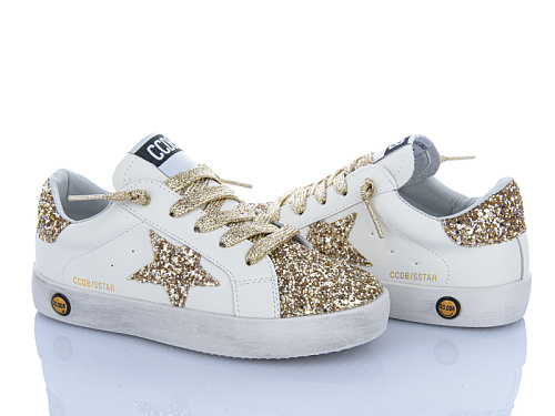 Кроссовки Clibee A721089 white-gold в магазине Фонтан Обуви