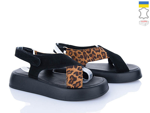 Босоножки Viscala 23211LP шк.чор-лео в магазине Фонтан Обуви