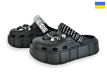 Кроксы Rai Shoes E152-2-4 чорний в магазине Фонтан Обуви