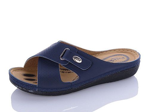 Шлепанцы Sali One 1410 синій батал в магазине Фонтан Обуви