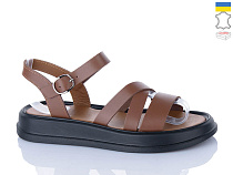 Босоножки Sali 2503 карамель чор-п. в магазине Фонтан Обуви