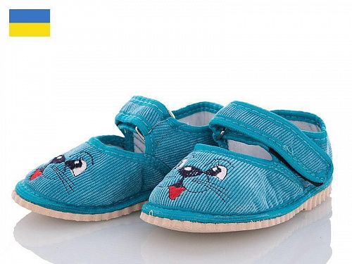 Тапочки No Brand Глазки бирюза в магазине Фонтан Обуви