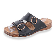 Шлепанцы Jumay Lexus пряжка чорний в магазине Фонтан Обуви