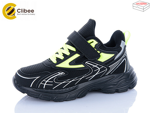 Кроссовки Clibee-Apawwa LC1184-2 black-green в магазине Фонтан Обуви