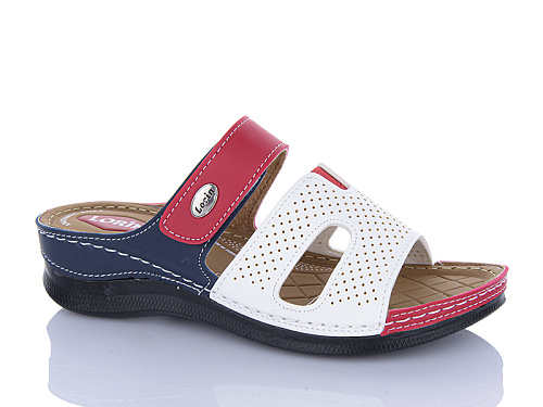 Шлепанцы Sali One 013-77 черв-білий в магазине Фонтан Обуви