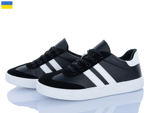 Кроссовки Львов База B&R 603 чорний-білий в магазине Фонтан Обуви