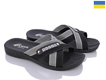Шлепанцы Gurkem 2024-003-1 чорний-сірий в магазине Фонтан Обуви