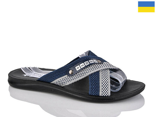 Шлепанцы Gurkem TRK2001 синій батал в магазине Фонтан Обуви