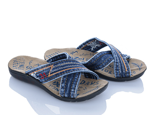 Шлепанцы Fg 002 синій в магазине Фонтан Обуви