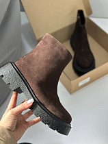 Ботинки Garti 6725 коричневий замш мех в магазине Фонтан Обуви